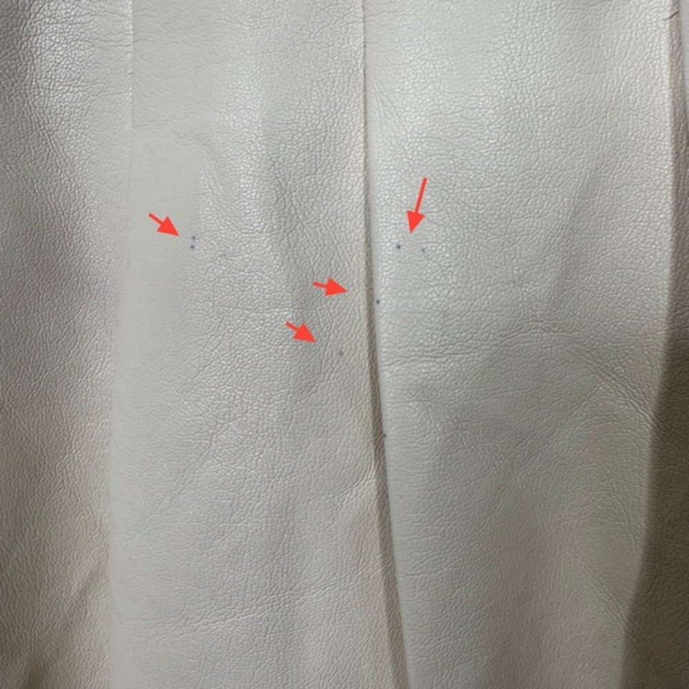 Sunday Best Aritzia Olive Pleated Vegan Leather Micro Mini Skirt Cream Size‎ 6 - Picture 6 of 10